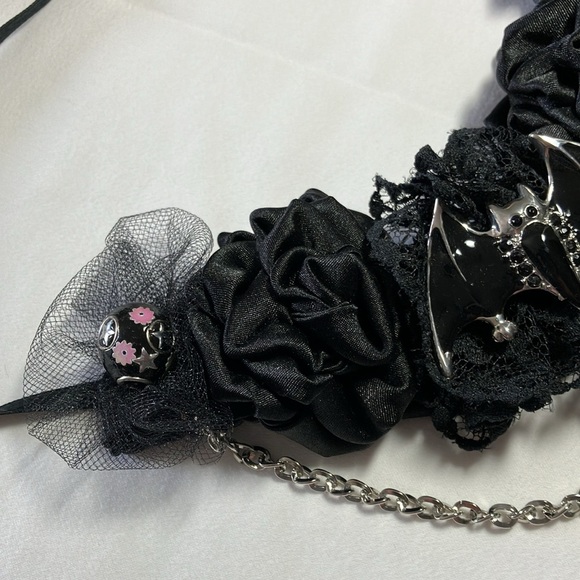 Handmade Halloween Steampunk Gothic Necklace - Picture 3 of 4